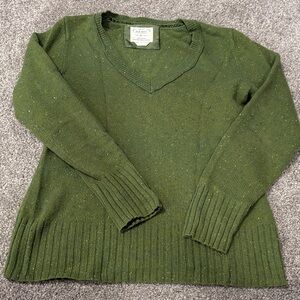 Y2K Old Navy Green V-Neck Sweater